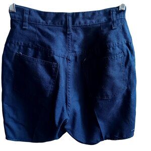 JC Penney 26" Vintage Shorts 1960's Navy Blue High-Waisted Twill Talon Zipper